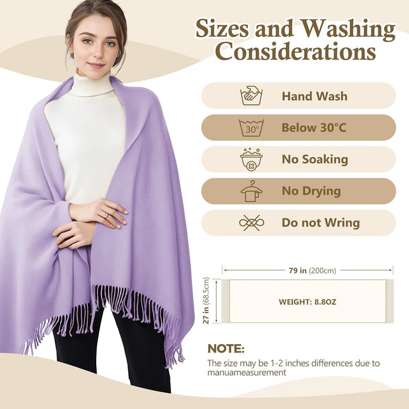 AURUZA Shawls and Wraps for Evening Dresses, Soft Pashmina Shawls for Women, Pashmina Shawls for Wedding Party - Image 4